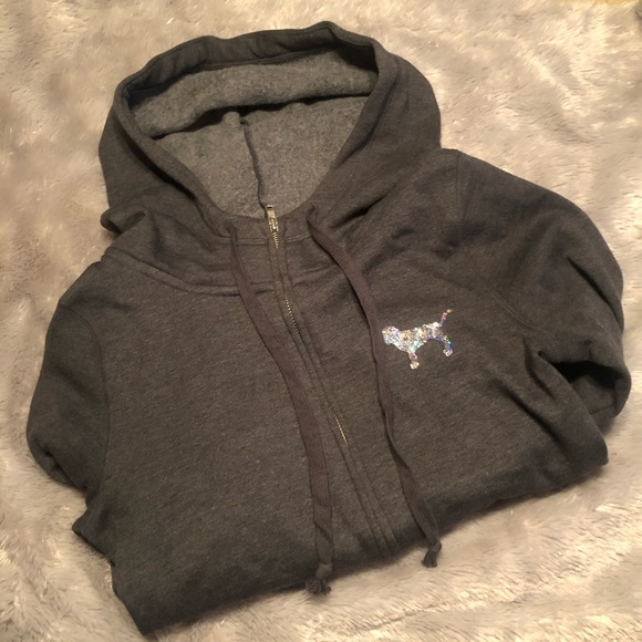 Sequenced LOVE PINK Zip Up